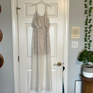 Bailey Blue Boho Gypsy off White Maxi Dress Size Small